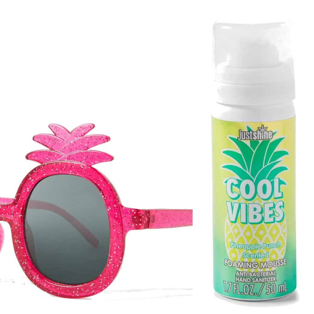 Justice Pineapple Good Vibes Nails Mousse Glasses